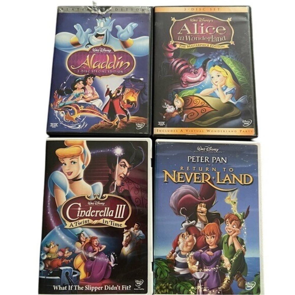Walt Disney ALADDIN/ALICE IN‎ WONDERLAND/CINDERELLA III/ PETER PAN